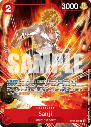 Sanji (Welcome Pack 2026 Vol.1) (ST21-003) - One Piece Promotion Cards - Card Brawlers