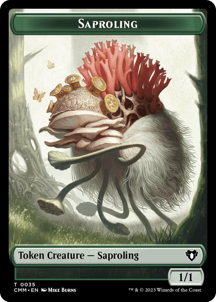 Saproling // Cat (0005) Double - Sided Token [Commander Masters Tokens] - Card Brawlers