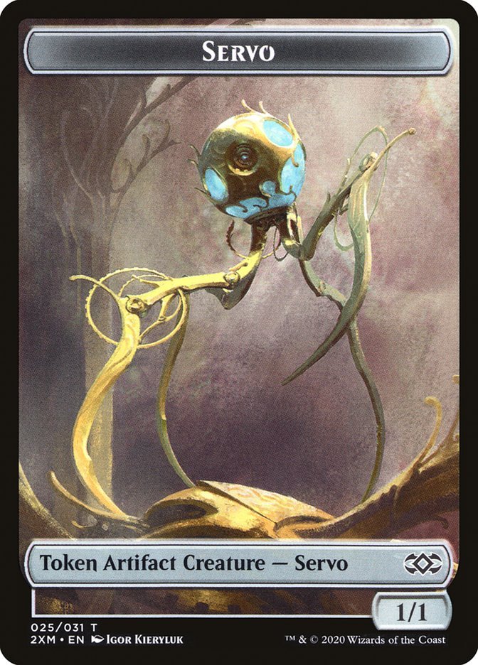 Saproling // Servo Double - Sided Token [Double Masters Tokens] - Card Brawlers
