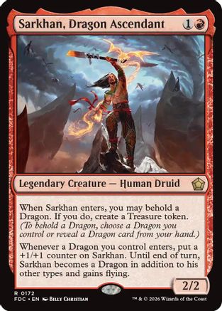 Sarkhan, Dragon Ascendant (FDC-172) - Commander: Foundations - Card Brawlers