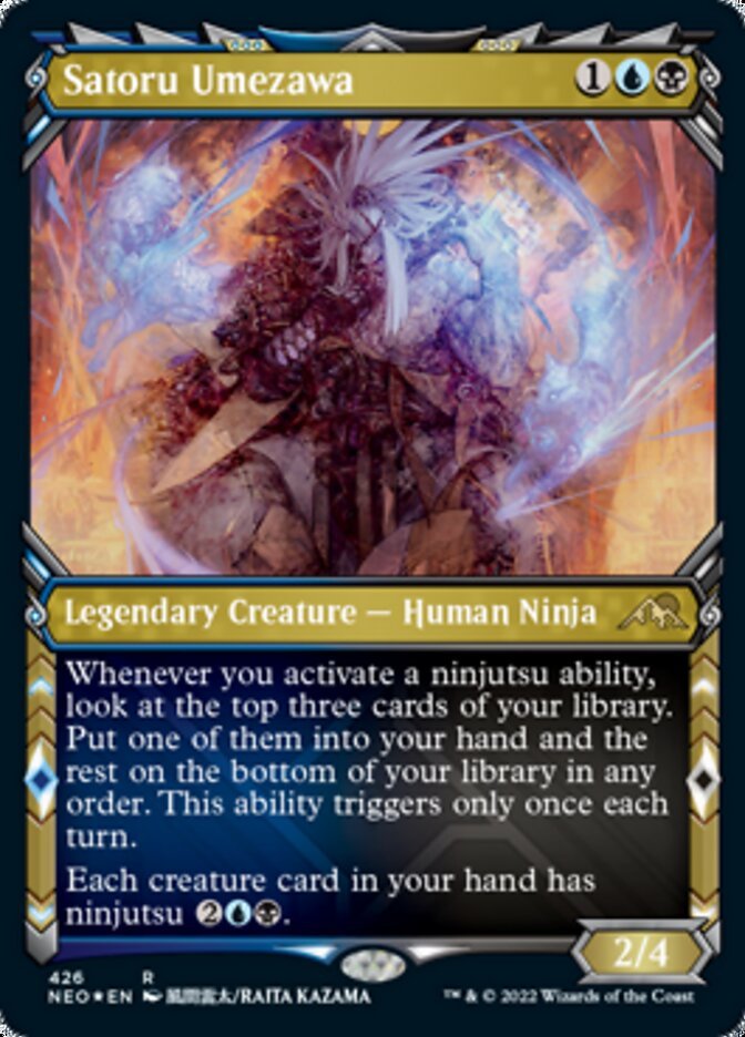 Satoru Umezawa (Showcase) (Foil Etched) [Kamigawa: Neon Dynasty] - Card Brawlers