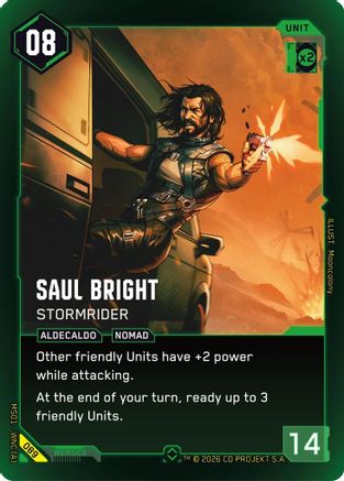 Saul Bright - Stormrider (089) - Welcome to Night City Retail Foil - Card Brawlers