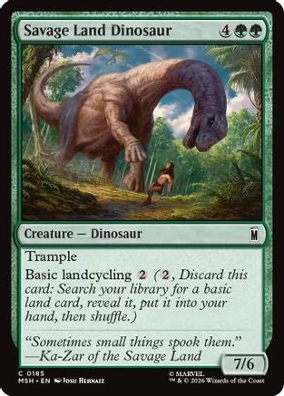 Savage Land Dinosaur (MSH-185) - Marvel Super Heroes - Card Brawlers