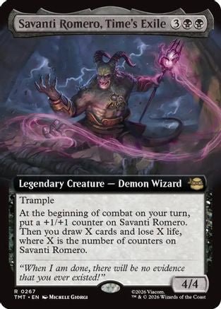 Savanti Romero, Time's Exile (Extended Art) (TMT-267) - Teenage Mutant Ninja Turtles Foil - Card Brawlers