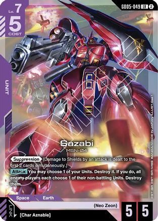 Sazabi (GD05-049) (GD05-049) - Freedom Ascension Holofoil - Card Brawlers