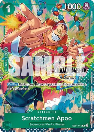 Scratchmen Apoo (CS 25-26 Celebration Pack) (EB01-015) - One Piece Promotion Cards Foil - Card Brawlers