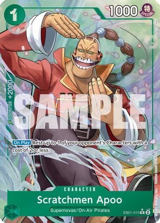 Scratchmen Apoo - EB01-015 (Alternate Art) (EB01-015) - Premium Booster -The Best- Vol. 2 Foil - Card Brawlers