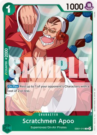 Scratchmen Apoo - EB01-015 (Reprint) (EB01-015) - Premium Booster -The Best- Vol. 2 Foil - Card Brawlers