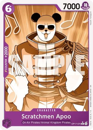 Scratchmen Apoo (Pandaman Art) (OP17-070) - The World's Strongest Warriors - Card Brawlers