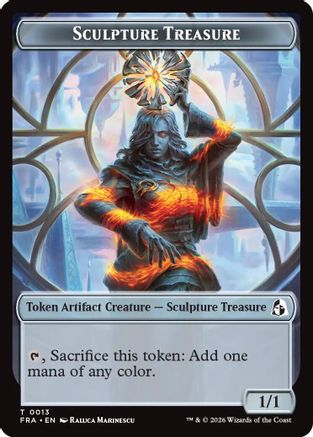 Sculpture Treasure // Beast Double-Sided Token (FRA-13 // 8) - Reality Fracture - Card Brawlers