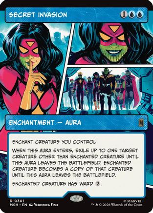 Secret Invasion (Borderless) (MSH-301) - Marvel Super Heroes - Card Brawlers