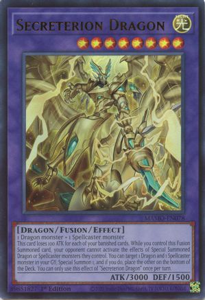 Secreterion Dragon (MAMO-EN078) - Magnificent Monsters 1st Edition - Card Brawlers