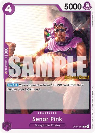 Senor Pink (OP14-065) - The Azure Sea's Seven Release Event Cards - Card Brawlers