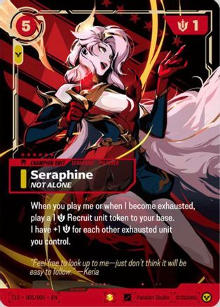 Seraphine, Not Alone (T1 Worlds Champion Signature Edition Bundle) (T1S 005/005) - Riftbound Promotional Cards Foil - Card Brawlers