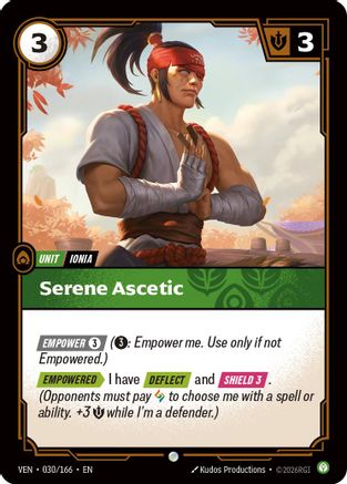 Serene Ascetic (030/166) - Vendetta - Card Brawlers