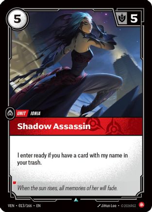 Shadow Assassin (013/166) - Vendetta Foil - Card Brawlers