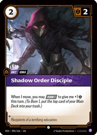 Shadow Order Disciple (095/166) - Vendetta Foil - Card Brawlers