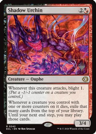 Shadow Urchin (PPECL-242) - Promo Pack: Lorwyn Eclipsed Foil - Card Brawlers