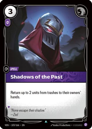 Shadows of the Past (103/166) - Vendetta Foil - Card Brawlers