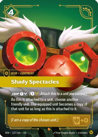 Shady Spectacles (137/166) - Vendetta Foil - Card Brawlers
