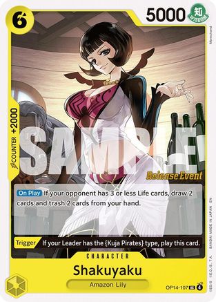 Shakuyaku (OP14-107) - The Azure Sea's Seven Release Event Cards - Card Brawlers