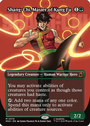 Shang-Chi, Master of Kung Fu (Borderless) (0370) (MSH-370) - Marvel Super Heroes Foil - Card Brawlers