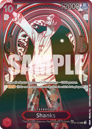 Shanks - OP09-004 (SP) (Silver) (OP09-004) - Carrying On His Will Foil - Card Brawlers