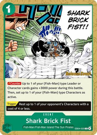 Shark Brick Fist (EB04-020) - The Azure Sea's Seven Release Event Cards - Card Brawlers