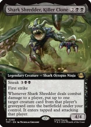 Shark Shredder, Killer Clone (Extended Art) (TMT-268) - Teenage Mutant Ninja Turtles Foil - Card Brawlers