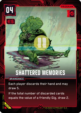 Shattered Memories (B035) - Welcome to Night City Beta Foil - Card Brawlers