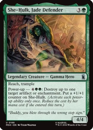 She-Hulk, Jade Defender (MSH-188) - Marvel Super Heroes Foil - Card Brawlers