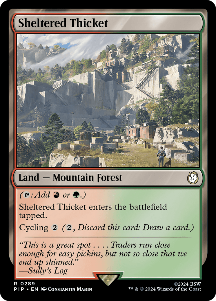 Sheltered Thicket [Fallout] - Card Brawlers