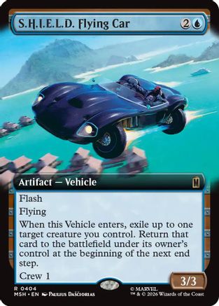 S.H.I.E.L.D. Flying Car (Extended Art) (MSH-404) - Marvel Super Heroes Foil - Card Brawlers
