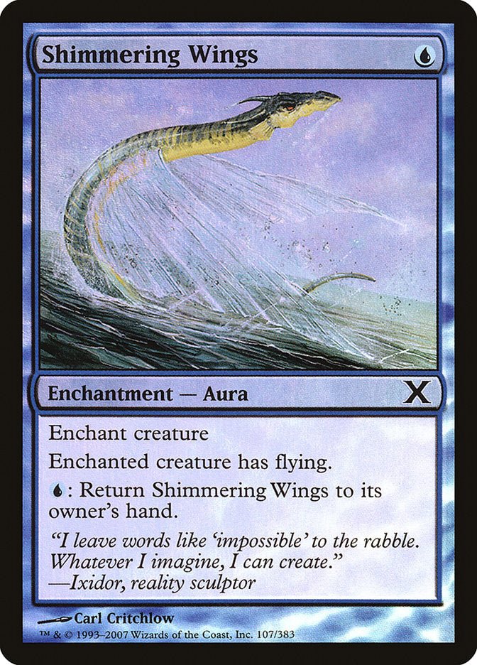 Shimmering Wings (Premium Foil) [Tenth Edition] - Card Brawlers