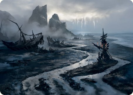 Shipwreck Marsh Art Card [Innistrad: Midnight Hunt Art Series] - Card Brawlers