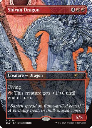 Shivan Dragon (2759) (SLD-2759) - Secret Lair Drop Series Foil - Card Brawlers