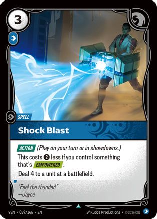 Shock Blast (059/166) - Vendetta Foil - Card Brawlers