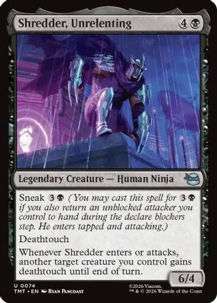 Shredder, Unrelenting (TMT-074) - Teenage Mutant Ninja Turtles - Card Brawlers