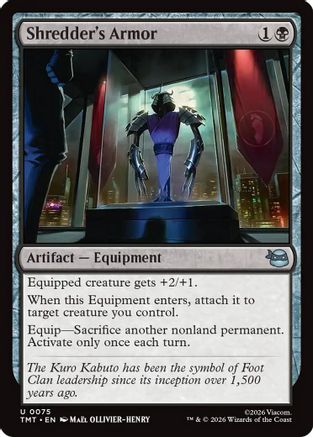 Shredder's Armor (TMT-075) - Teenage Mutant Ninja Turtles - Card Brawlers