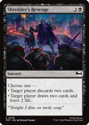 Shredder's Revenge (TMT-076) - Teenage Mutant Ninja Turtles Foil - Card Brawlers