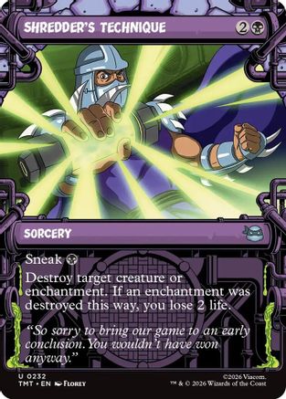 Shredder's Technique (Showcase) (TMT-232) - Teenage Mutant Ninja Turtles - Card Brawlers