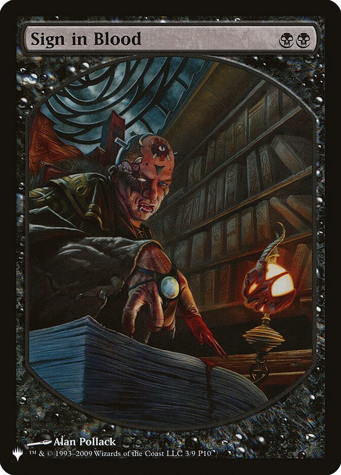 Sign in Blood [The List] - Card Brawlers