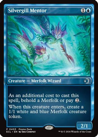Silvergill Mentor (PPECL-403) - Promo Pack: Lorwyn Eclipsed Foil - Card Brawlers