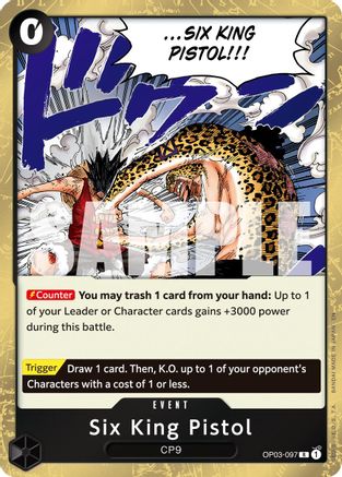 Six King Pistol (Reprint) (OP03-097) - Premium Booster -The Best- Vol. 2 Foil - Card Brawlers