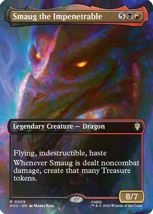Smaug the Impenetrable (Borderless) (HOC-009) - The Hobbit: Eternal-Legal Foil - Card Brawlers
