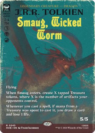 Smaug, Wicked Worm (Borderless) (HOB-245) - The Hobbit - Card Brawlers
