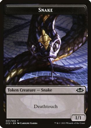 Snake // Zombie Double-Sided Token (CC2-) - Commander Collection: Black - Card Brawlers