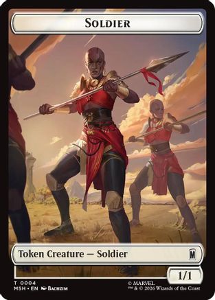 Soldier // Insect Double-Sided Token (MSH-4 // 12) - Marvel Super Heroes - Card Brawlers