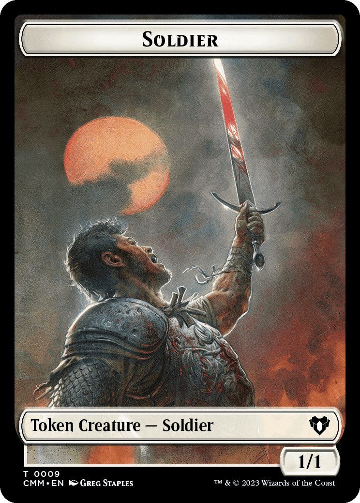 Soldier // Phyrexian Germ Double - Sided Token [Commander Masters Tokens] - Card Brawlers