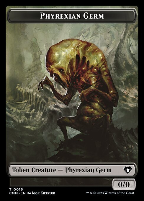 Soldier // Phyrexian Germ Double - Sided Token [Commander Masters Tokens] - Card Brawlers